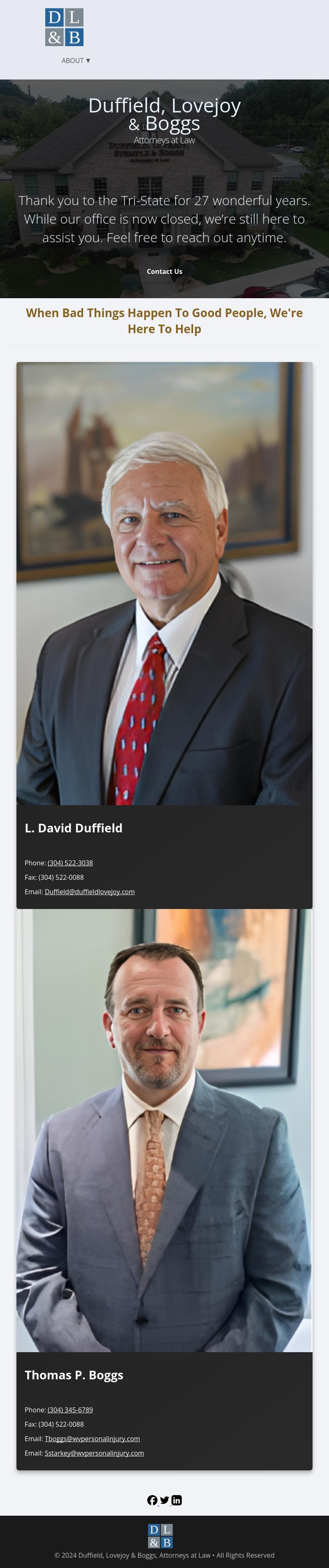 Duffield, Lovejoy, Stemple & Boggs, Attorneys at Law - Huntington WV Lawyers